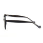 Side profile of Aarka Rosea black and grey cat-eye sunglasses showcasing slim temples and polarized lenses.