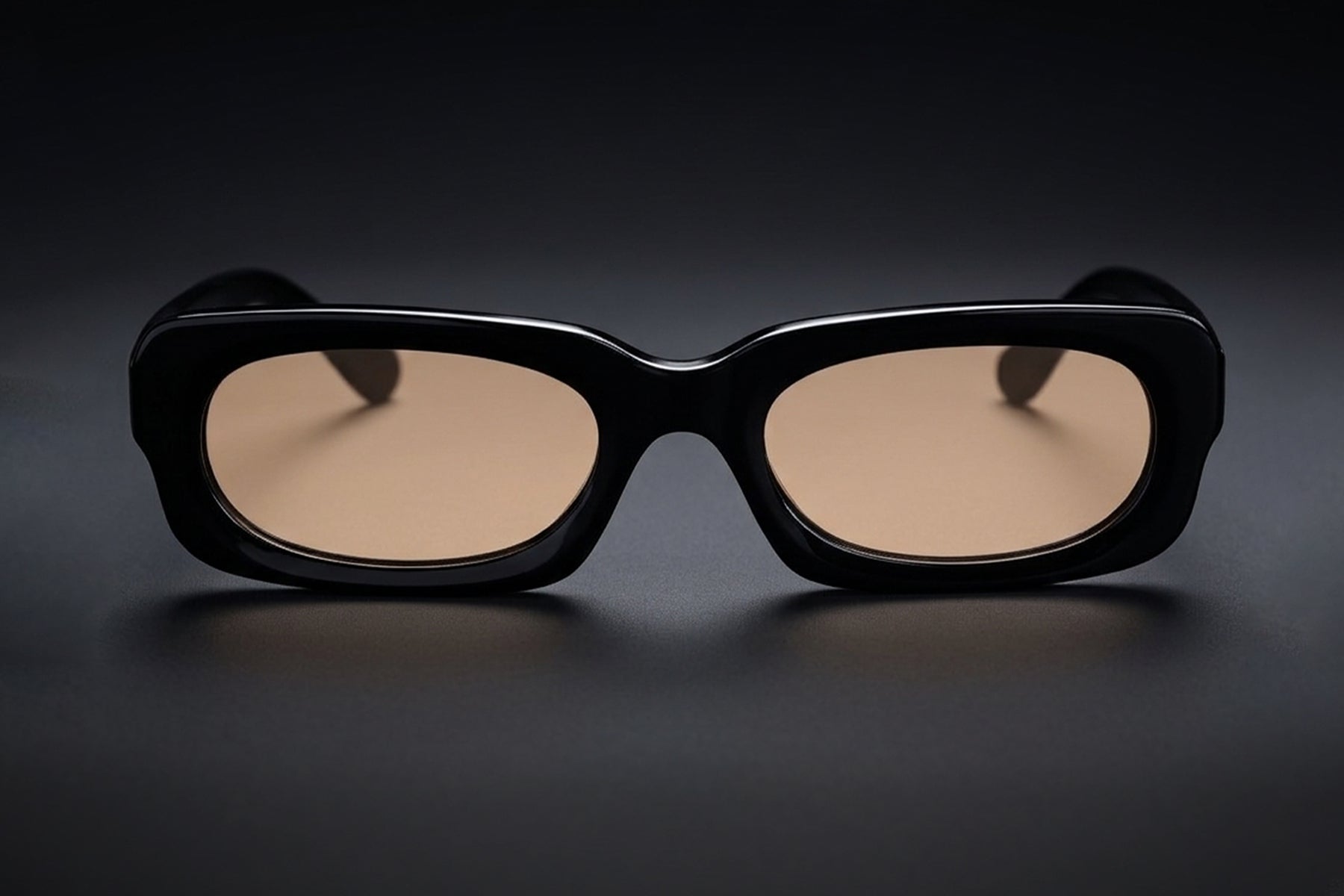 AARKA Elbrus C3 black and yellow irregular rectangle polarized sunglasses.