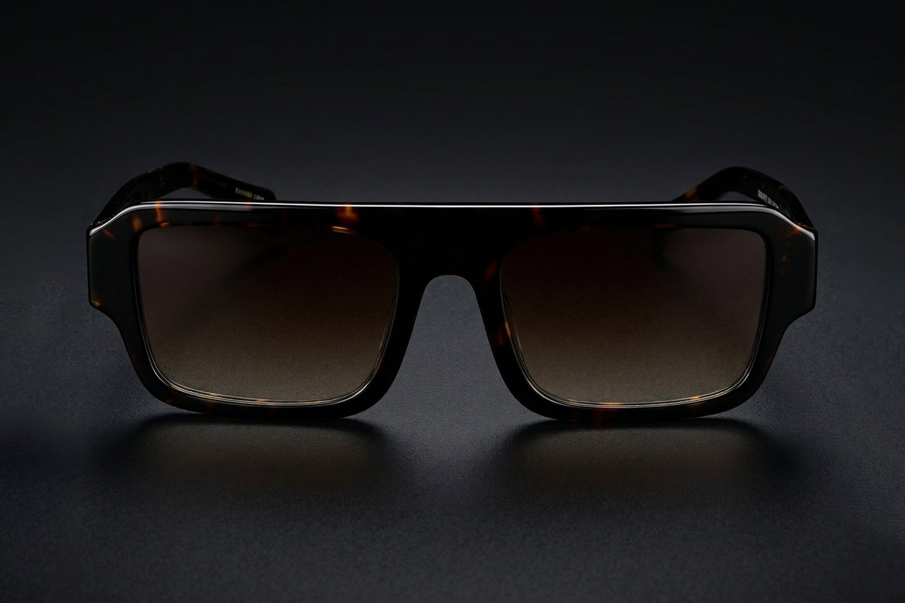 AARKA Lilac C3 havana brown gradient rectangle polarized sunglasses.